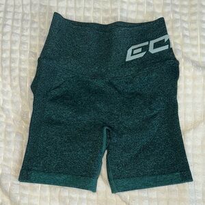 Green High-Waisted Shorts